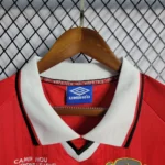 Camisa Retrô Manchester United Home 1999/2000 Umbro Vermelha - Imagem 3