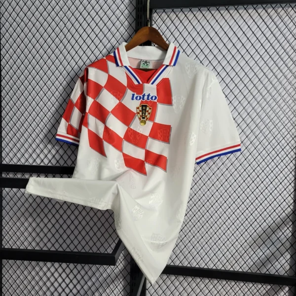 Camisa Retrô Clássica Seleção Croácia Home 1998 Lotto - Imagem 2