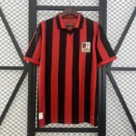 Camisa Milan Home Comemorativa 125 Anos Retrô 2025 Puma Vermelha e Preta