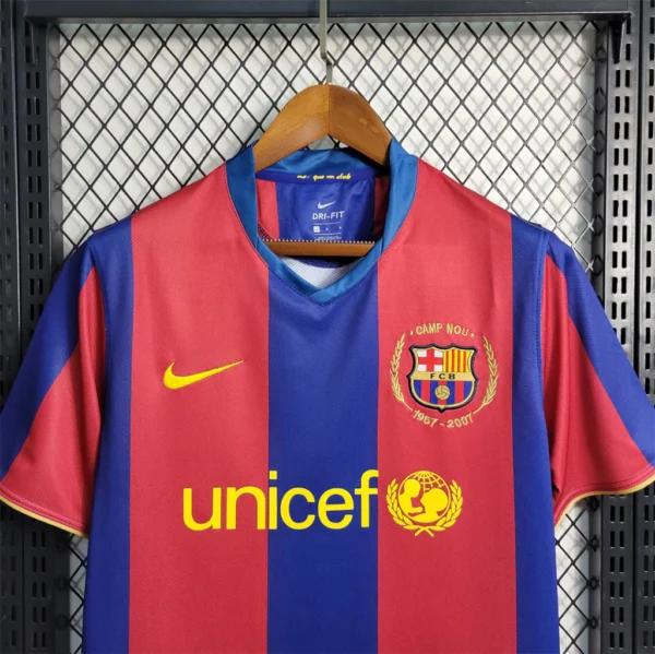 Camisa Retrô Barcelona 2007/2008 - Lionel Messi 19 - Nike  - Azul Grená - Imagem 20