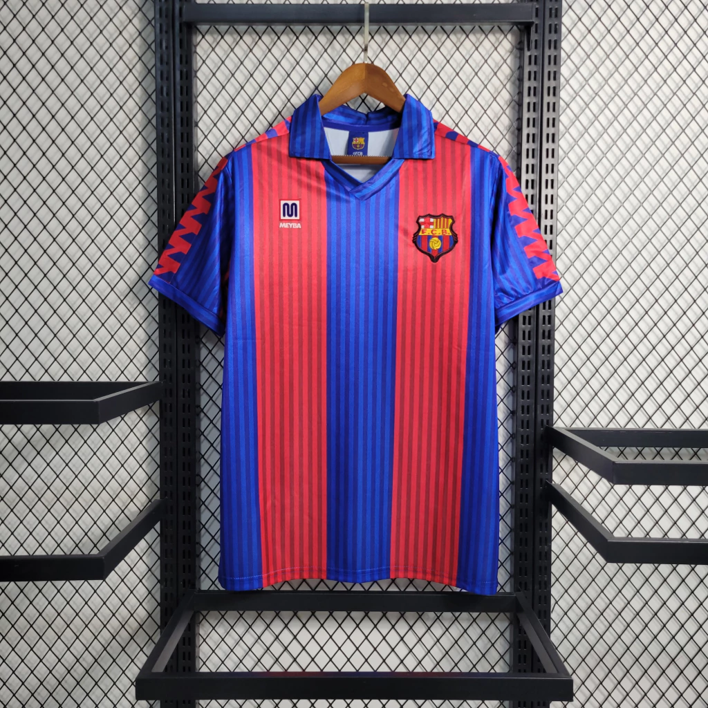 krhtmhirt Camisa Retrô Barcelona Home 1992 - Imagem 1