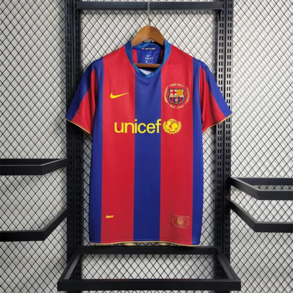 Camisa Retrô Barcelona 2007/2008 - Lionel Messi 19 - Nike  - Azul Grená - Imagem 18