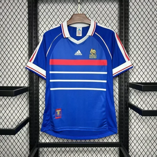 Camisa Retrô Clássica Seleção França Home 1998 - Zidane 10 - Adidas - Azul - Imagem 21