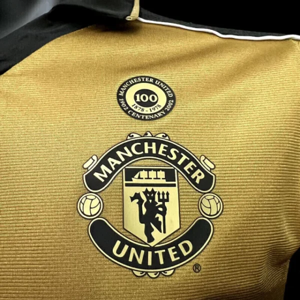 Camisa Retrô Manchester United Away - Dupla-Face - Frente Verso - 2001/2002 - Beckham 7 - Umbro Dourada - Imagem 19