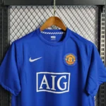 Camisa Rêtro Manchester United Away 2007/2008 Nike Azul - Imagem 13