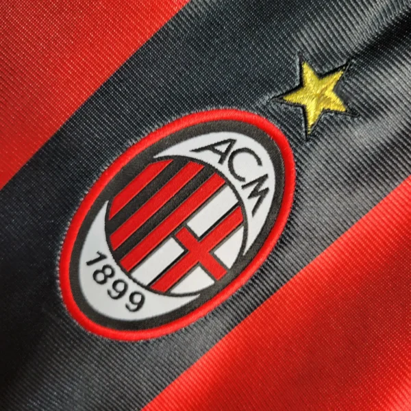 Camisa Retrô Milan Home 1998/1999 Adidas Vermelha Preta - Imagem 3