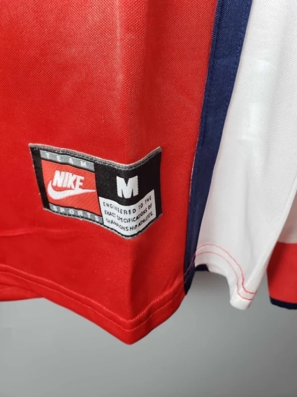 Camisa Retrô Arsenal Home Manga Longa 1998/1999 Nike Vermelha - Imagem 3