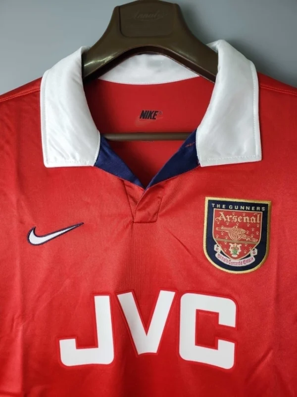 Camisa Retrô Arsenal Home Manga Longa 1998/1999 Nike Vermelha - Imagem 2