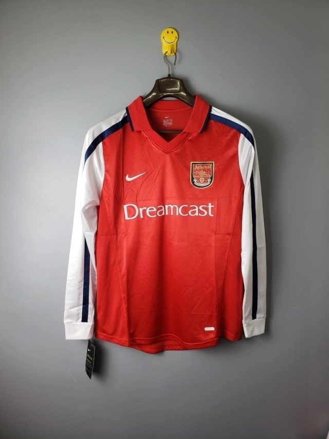 16003679879451-530c11545ce15c44e116003687325856-640-0 Camisa Retrô Arsenal Home Manga Longa 1999/2000 Nike Vermelha - Imagem 1