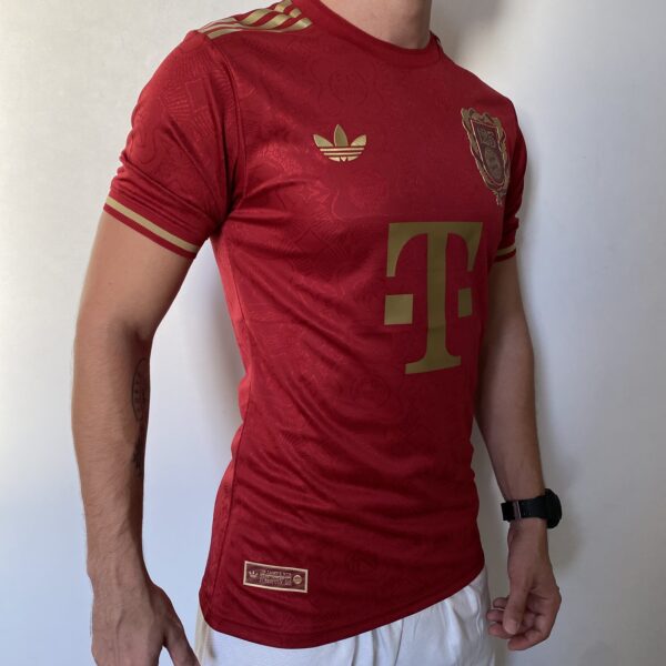 Camisa Bayern Munique Especial 125 Anos Versão Jogador 24/2025 Adidas Vinho - Imagem 11