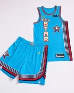 Kit Camisa Regata e Bermuda Basquete NBA All-Star Game Jordan 2025 Azul