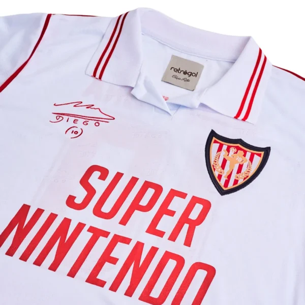 Camisa Retrô Comemorativa Sevilha Home 1991/1992 Maradona 10 - Imagem 2