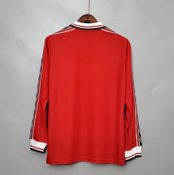 Camisa Retrô Manchester United Home Manga Longa - 1998/1999 Umbro Vermelha - Imagem 2