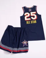 Kit Camisa Regata e Bermuda Basquete NBA All-Star Game Jordan 2025 Azul Marinho - Imagem 2