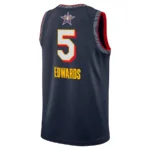 Camisa Regata Basquete NBA All-Star Game 5 Anthony Edwards Jordan 2025 Azul Marinho - Imagem 3