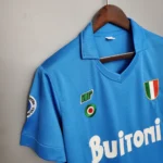 Camisa Retrô Napoli Home 1987/1988 Maradona 10 Azul - Imagem 3
