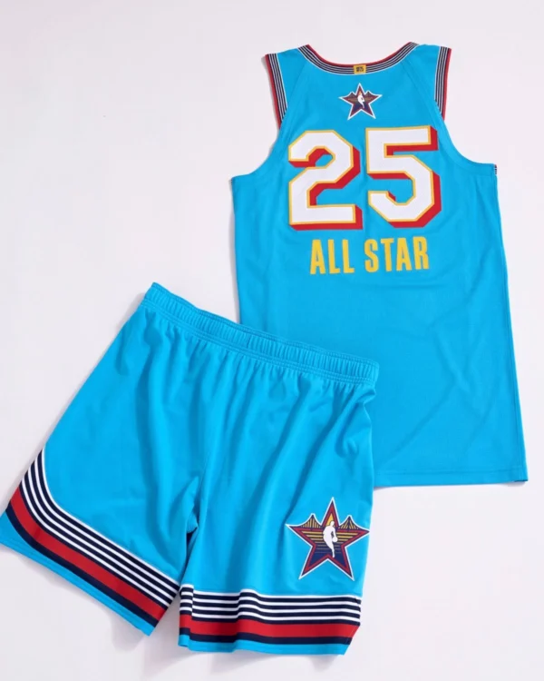 Kit Camisa Regata e Bermuda Basquete NBA All-Star Game Jordan 2025 Azul - Imagem 2
