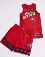 Kit Camisa Regata e Bermuda Basquete NBA All-Star Game 2025 Jordan Vermelha