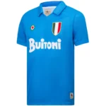 Camisa Retrô Napoli Home 1987/1988 Maradona 10 Azul - Imagem 9