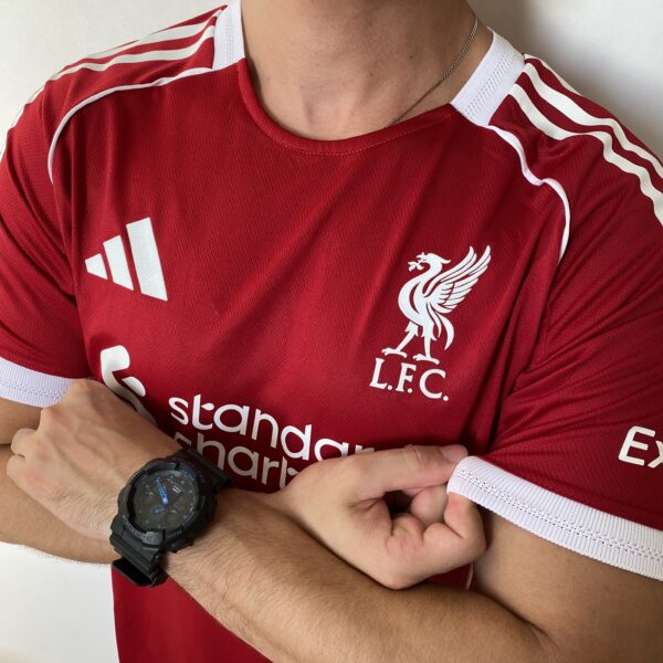 Camisa Liverpool Home Versão Jogador 2025/2026 Vermelha Adidas - Imagem 7