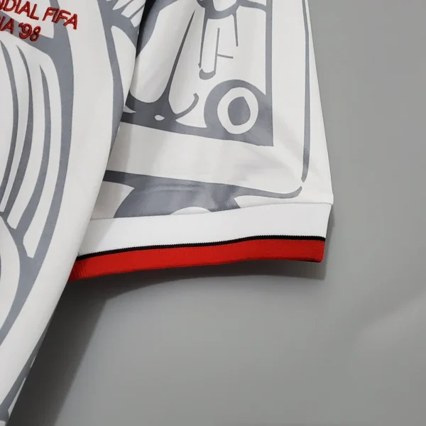 Camisa Retrô Clássica Seleção México Away 1998 Branca - Imagem 4