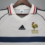 Camisa Retrô Clássica Seleção França Away 1998 Adidas Branca - Imagem 3