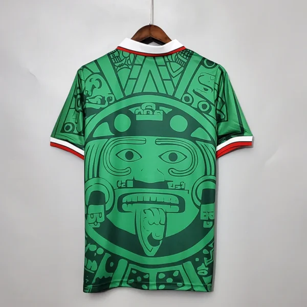 Camisa Retrô Clássica Seleção México Home 1998 Verde - Imagem 5