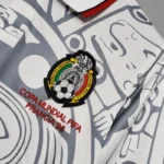Camisa Retrô Clássica Seleção México Away 1998 Branca - Imagem 3