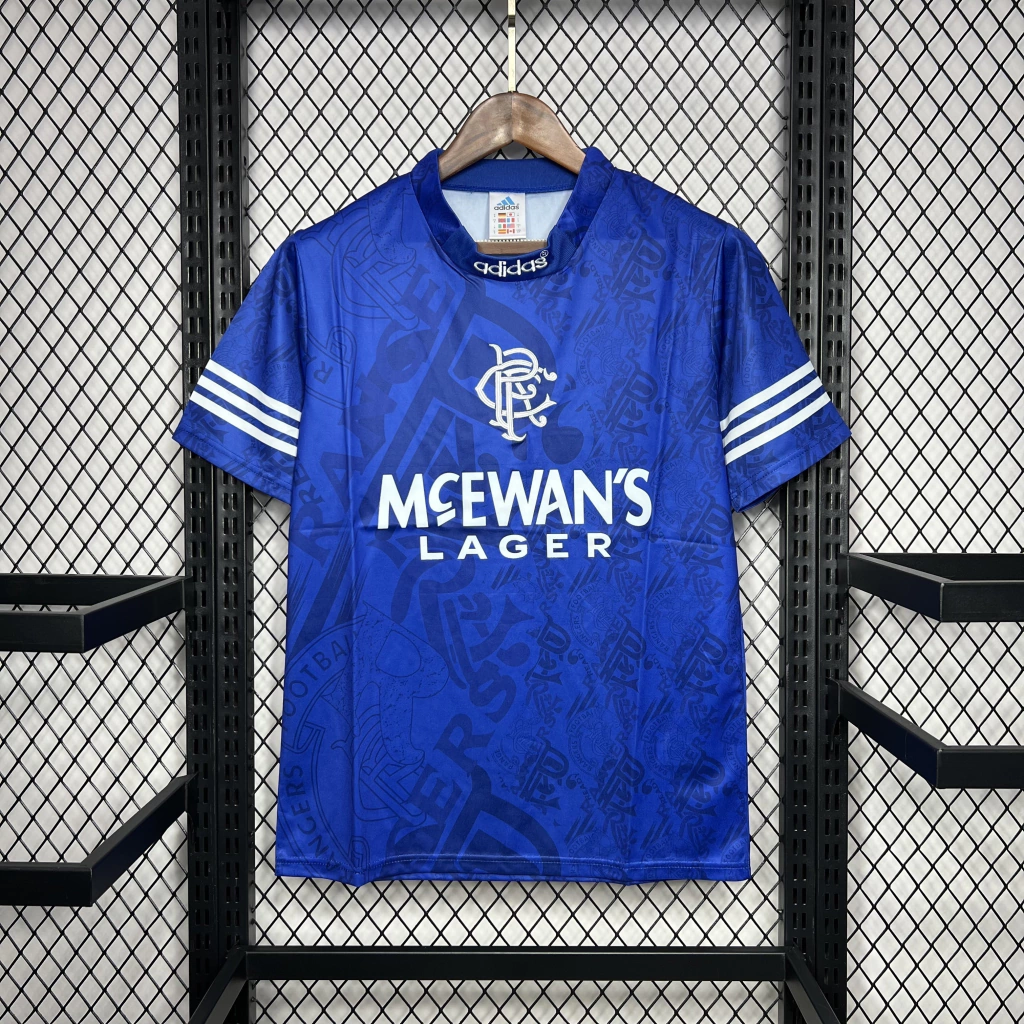 vdguywegfuy Camisa Retrô Clássica Retro Rangers FC 1994/1996 Adidas - Imagem 1