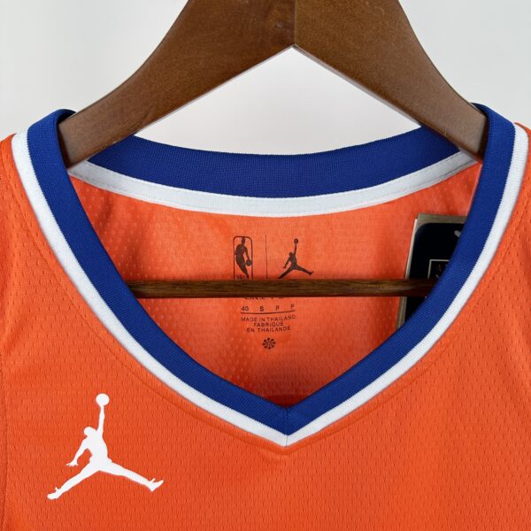 Camiseta Regata Basquete NBA OKC Oklahoma Thunder 2 Shai Gilgeous-Alexander Statement Edition 2025 Laranja Nike - Imagem 3