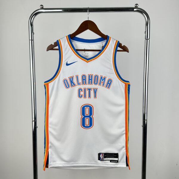 Camiseta Regata Basquete NBA OKC Oklahoma Thunder Association Edition 2025 Branca Nike - Imagem 10