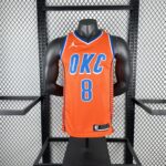 Camiseta Regata Basquete NBA OKC Oklahoma Thunder 2 Shai Gilgeous-Alexander Statement Edition 2025 Laranja Nike