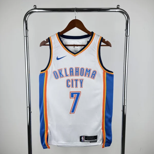 Camiseta Regata Basquete NBA OKC Oklahoma Thunder Association Edition 2025 Branca Nike - Imagem 12
