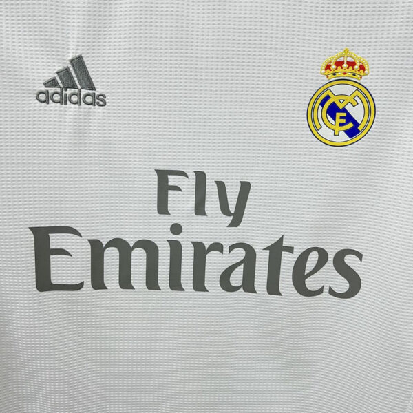 Camisa Retrô Real Madrid Home 2015/2016 Adidas Branca - Imagem 2
