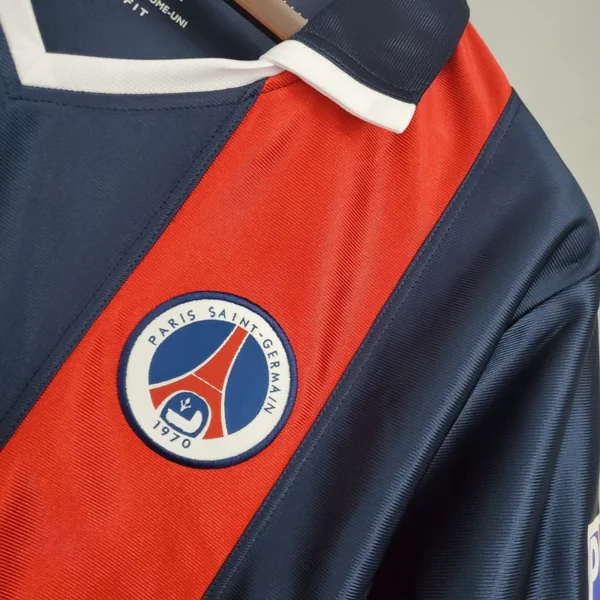 Camisa Retrô Paris Saint-Germain - PSG Home 2001/2002 - Ronaldinho 10 - Nike - Azul Opel - Imagem 3