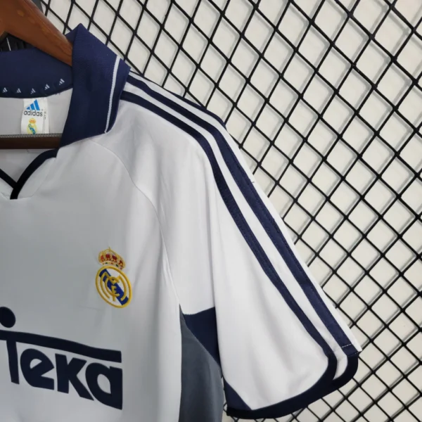 Camisa Retrô Real Madrid Home 2000/2001 Adidas Branca - Imagem 4