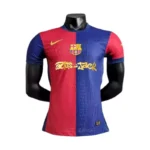 Camisa Barcelona Home Versão Jogador x Travis Scott - 24/2025 Nike Azul Grená