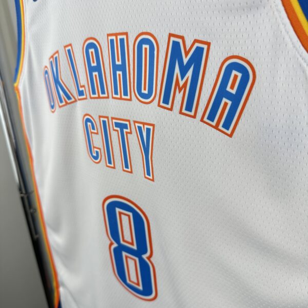 Camiseta Regata Basquete NBA OKC Oklahoma Thunder Association Edition 2025 Branca Nike - Imagem 5