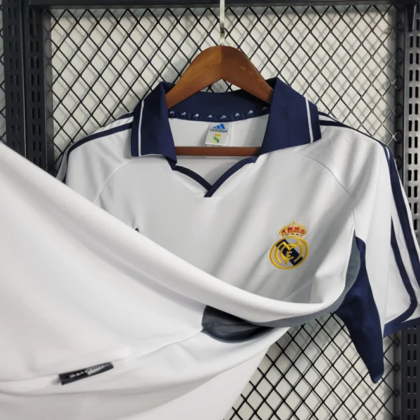 Camisa Retrô Real Madrid Home 2000/2001 Adidas Branca - Imagem 3