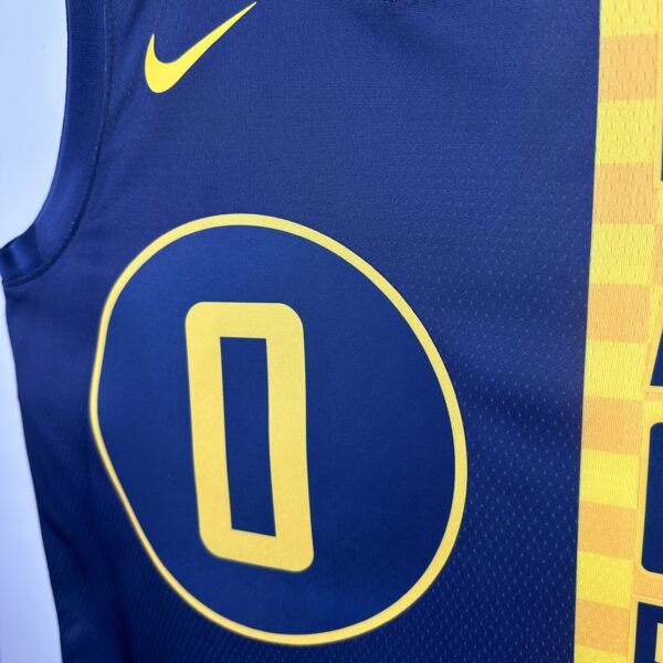 Camiseta Regata NBA Indiana Pacers Nike City Edition Swingman 0 Tyrese Haliburton Azul 2018 Nike - Imagem 4