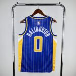 Camiseta Regata NBA Indiana Pacers Nike City Edition Swingman 0 Tyrese Haliburton Azul 2021 Nike - Imagem 11