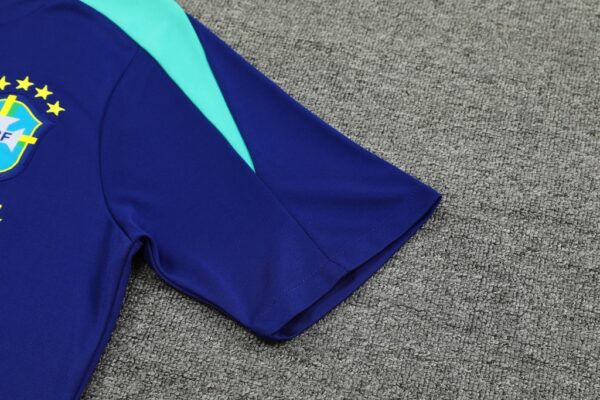 Conjunto Camisa e Calção Treino Brasil Torcedor 2025 Azul Nike - Imagem 7