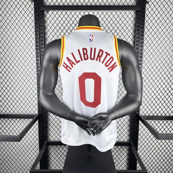 Camiseta Regata NBA Indiana Pacers Nike Classic Edition Swingman 0 Tyrese Haliburton Branca 2020 Nike - Imagem 2