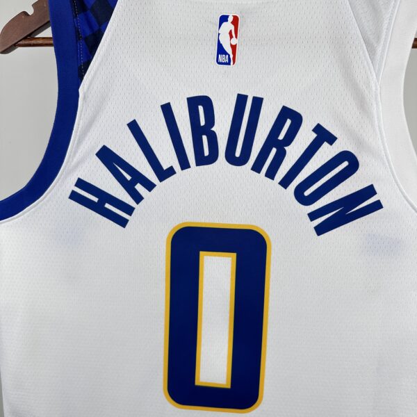 Camiseta Regata NBA Indiana Pacers Nike City Edition Swingman 0 Tyrese Haliburton Branca 2020 Nike - Imagem 7
