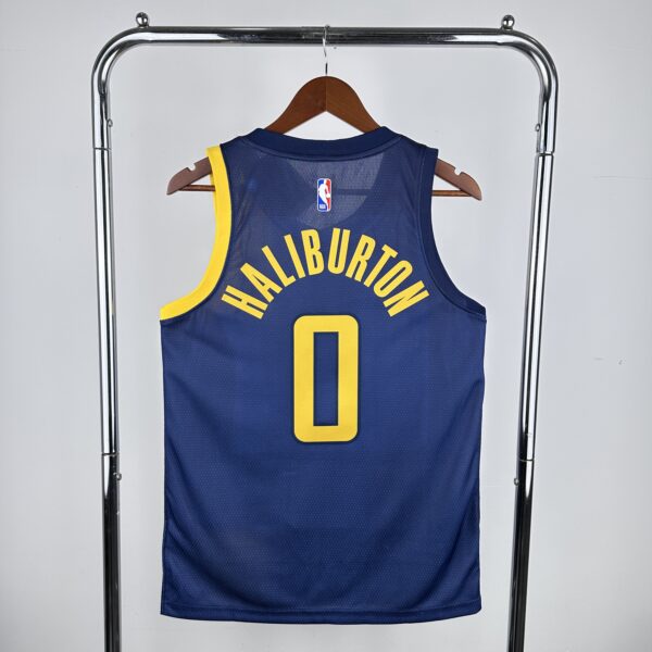 Camiseta Regata NBA Indiana Pacers Nike City Edition Swingman 0 Tyrese Haliburton Azul 2018 Nike - Imagem 9