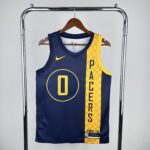 Camiseta Regata NBA Indiana Pacers Nike City Edition Swingman 0 Tyrese Haliburton Azul 2018 Nike - Imagem 8