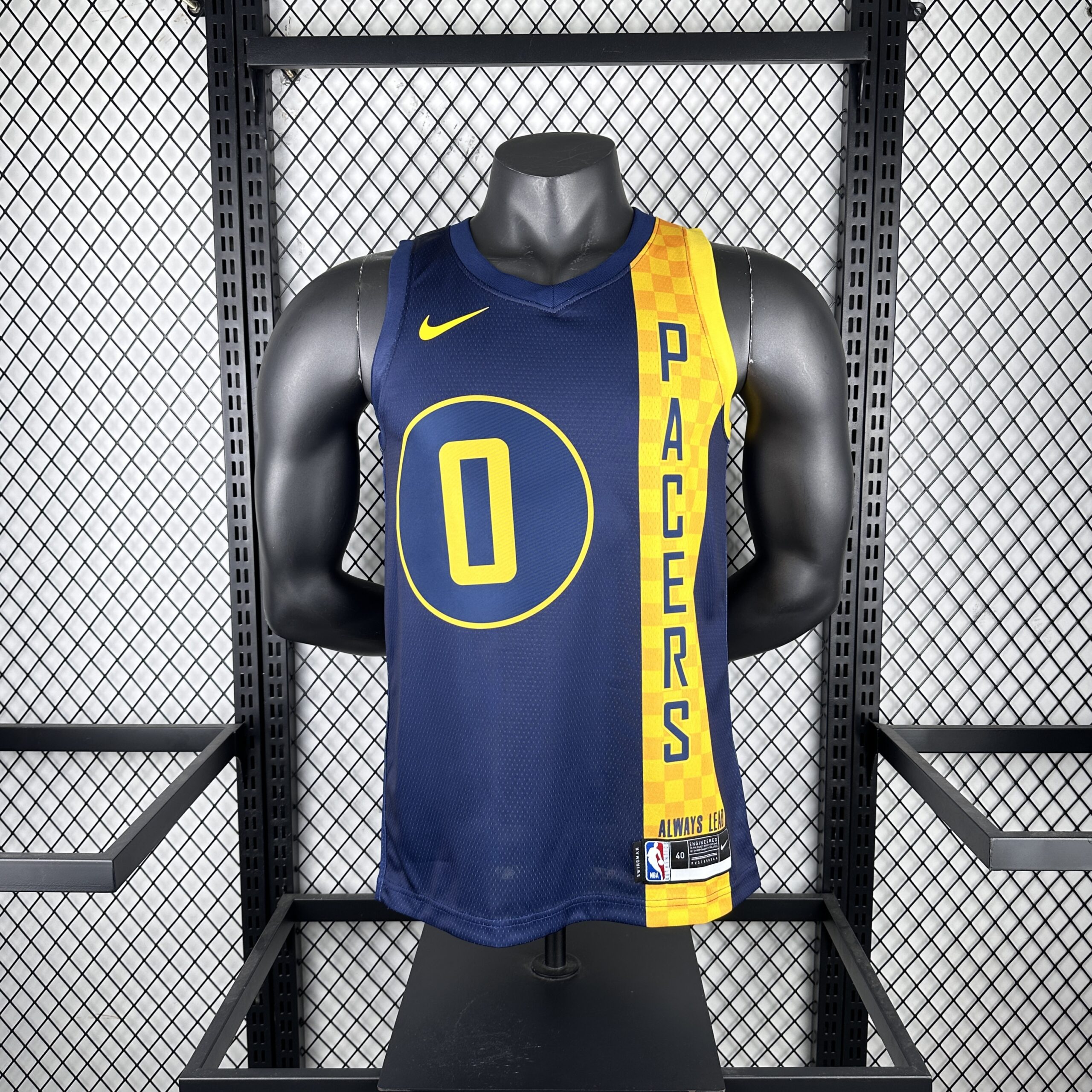 8b39da83 Camiseta Regata NBA Indiana Pacers Nike City Edition Swingman 0 Tyrese Haliburton Azul 2018 Nike - Imagem 1