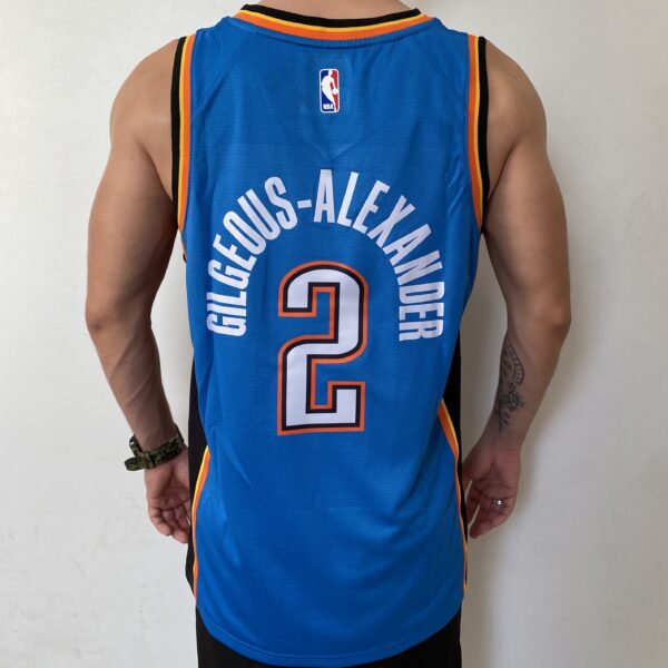 Camiseta Regata Basquete NBA OKC Oklahoma Thunder 2 Gilgeous-Alexander Icon Edition 2025 Azul Nike - Imagem 2