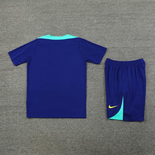 Conjunto Camisa e Calção Treino Brasil Torcedor 2025 Azul Nike - Imagem 5