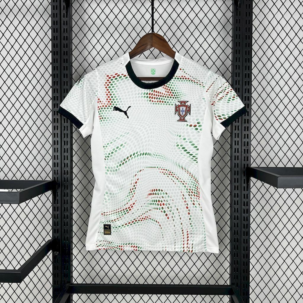 dff Camisa Seleção Portugal Away Feminina 2025 Puma Branca - Imagem 1